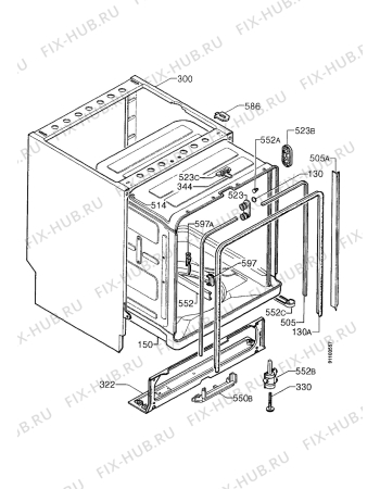Взрыв-схема посудомоечной машины Acec LVI460W - Схема узла Housing 001